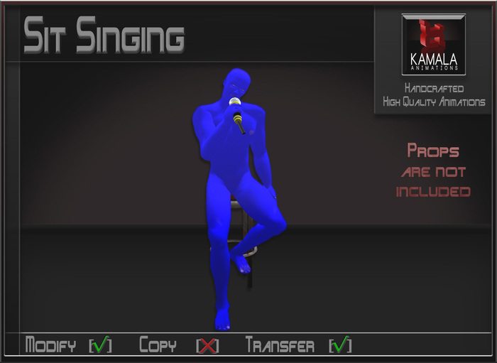 Musical *Sit Singing* Transferable Poseball