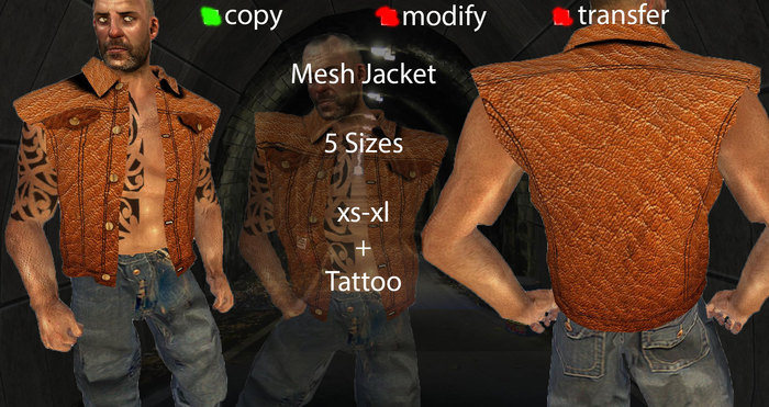 Brown leather Mesh Jacket