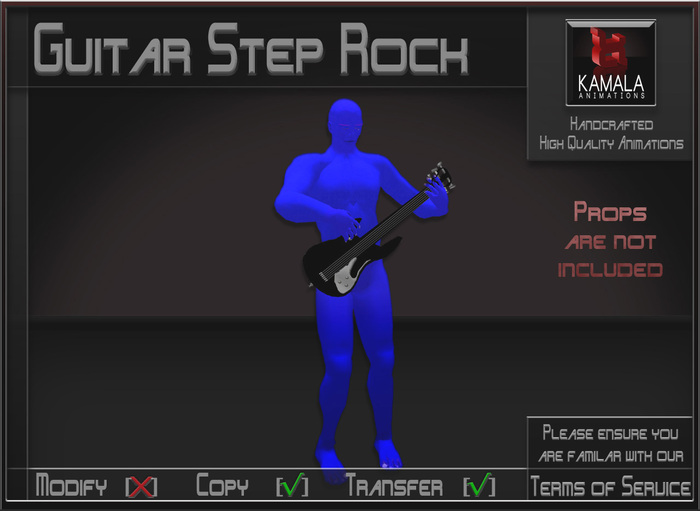 Musical *Electric Guitar Step Rock* Animations for Builders