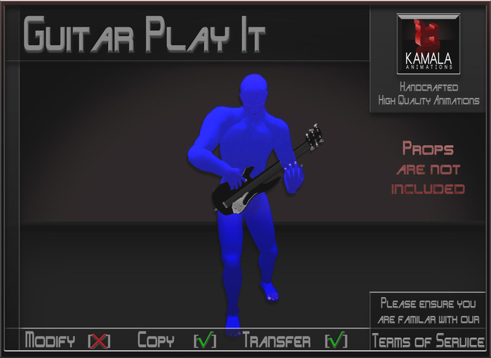 Musical *Electric Guitar Play It* Animations for Builders