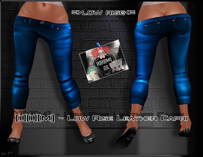 [I][I][M] - Low Rise Leather Capri Blue(wear me!) 