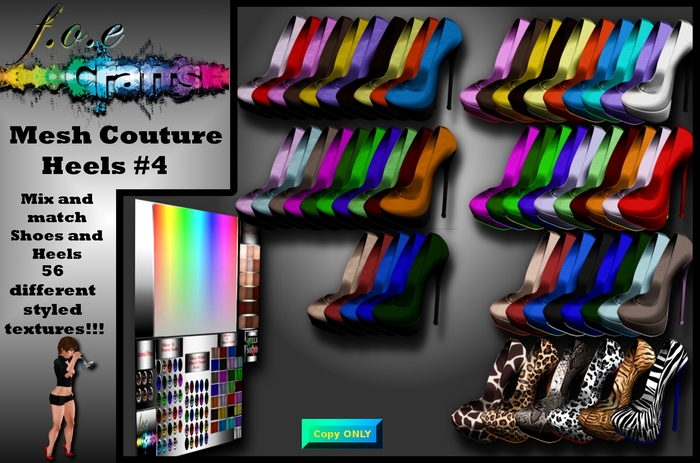 F.O.E. Crafts Mesh Couture Heels #4