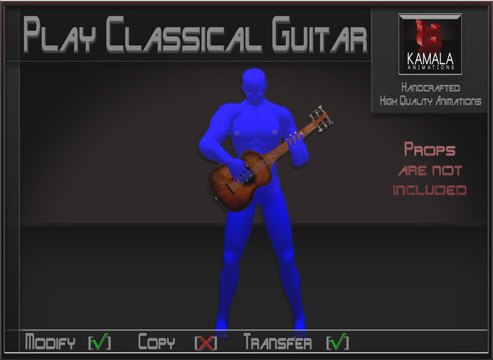 Musical *Play Classical Guitar* Transferable Poseball