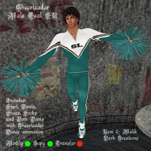 Cheerleader Male Teal