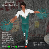 Cheerleader Male Teal Short