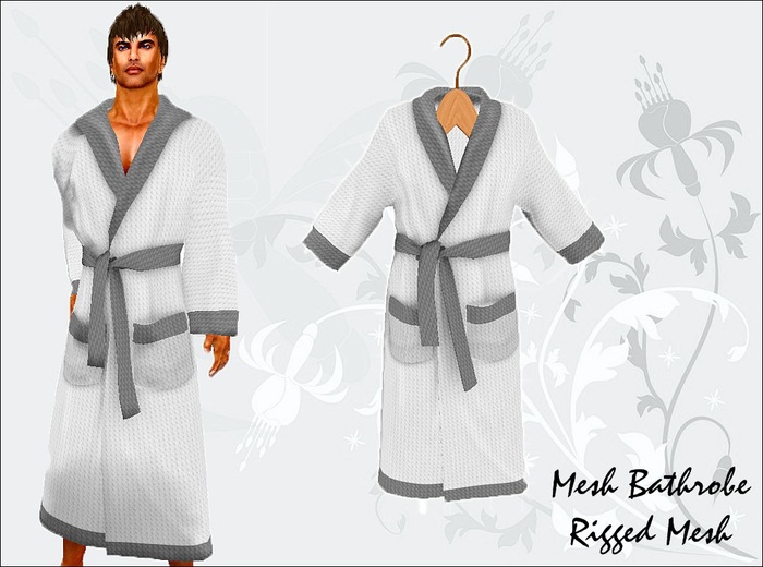 {{Bathrobe}} Mesh - For Men - White