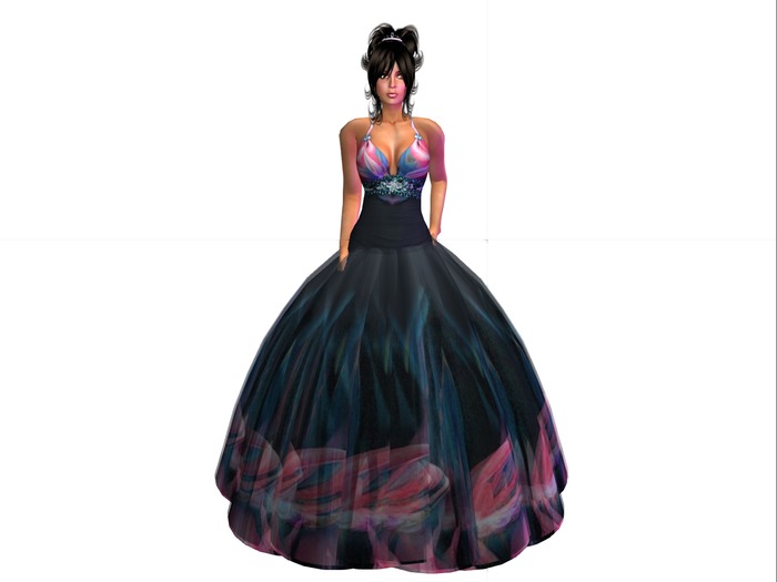 Zennya's Closet Spring Blue Flower Gown