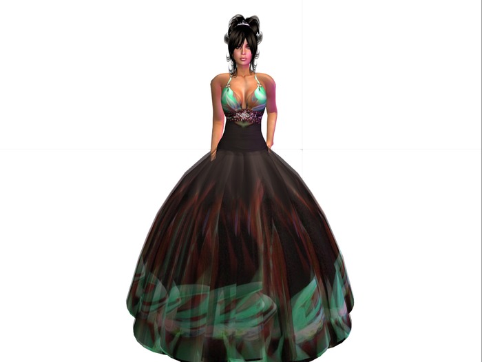 Zennya's Closet Spring Brown Flower Gown