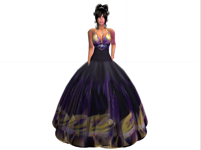 Zennya's Closet Spring Purple Flower Gown
