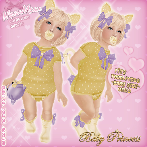  :*BABY*: MewMew { TODDLEEDOO BABY } Yellow Purp