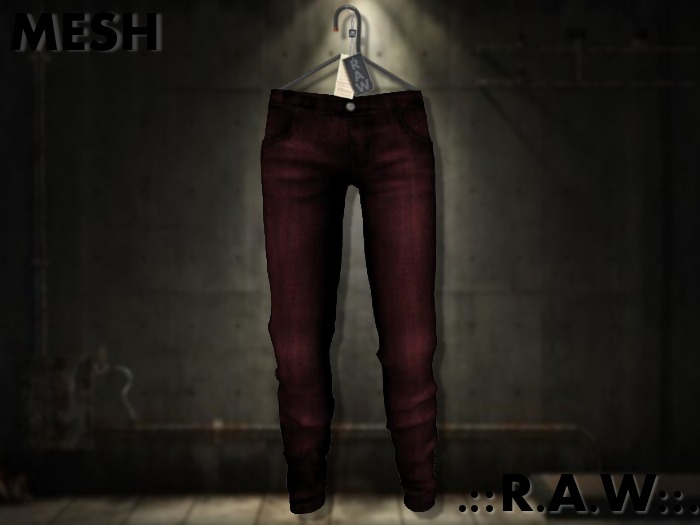 ::.R.A.W.:: Mesh Skinny Jeans (Maroon)