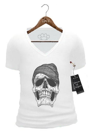 H.o.V -Men's Skull Vneck-