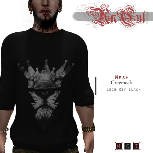 Uncut Crewneck - Leon Rey black