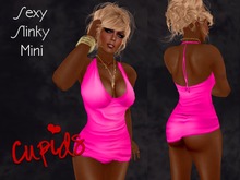 Sexy Slinky Silk Mini Hot Pink