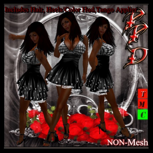 PPD DOLL BABY (black) HAIR,HEELS/COLOR HUD, TANGO