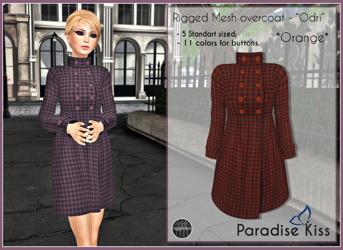 {Paradise Kiss} Odri Overcoat-Orange