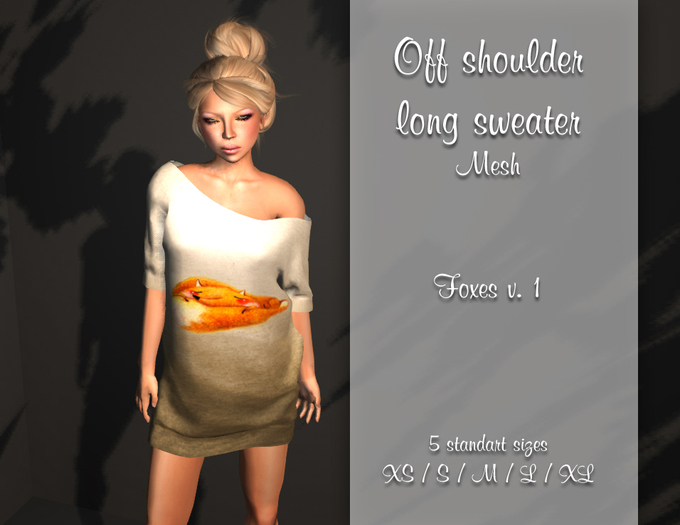 [Outspoken] Off shoulder long sweater -  v.1