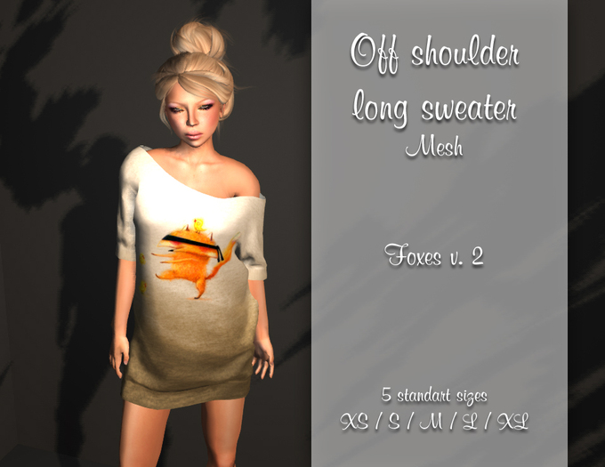[Outspoken] Off shoulder long sweater - v.2