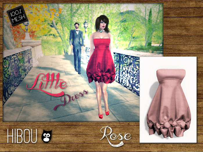 *Hibou* Mesh Little Dress Rose 