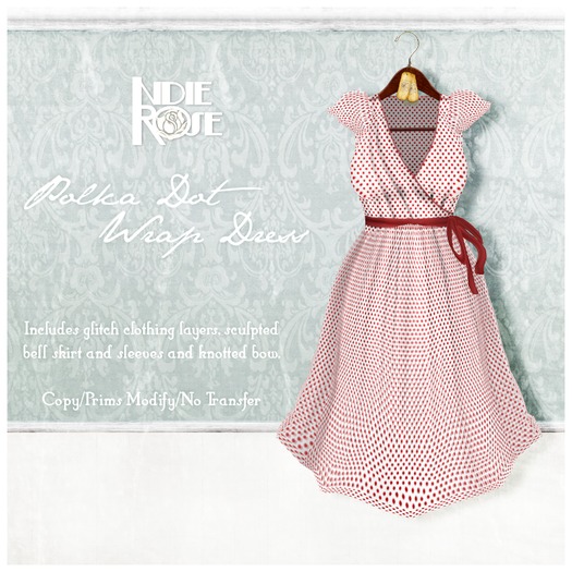 ~*INDIE ROSE*~ Polka Dot Wrap Dress {White/Red}