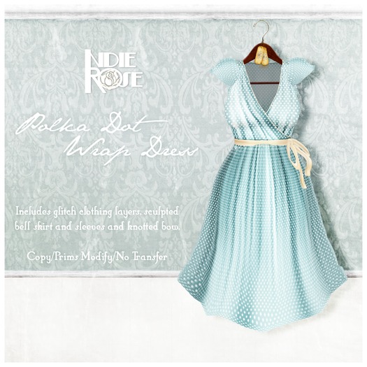 ~*INDIE ROSE*~ Polka Dot Wrap Dress {Turkis}