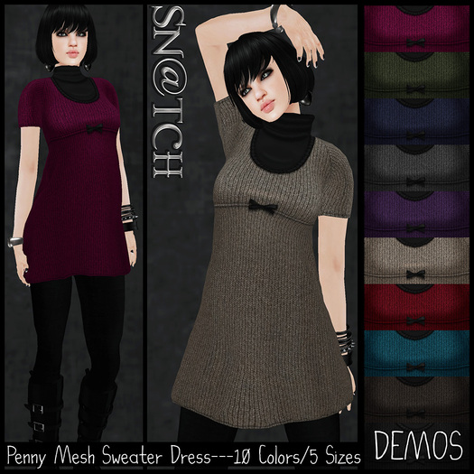:::Sn@tch Mesh Penny Mini Dress -All Colors (Med):::
