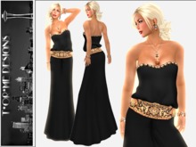 ::TorMe Designs:: Black Strapless Blouse & Black Jersey Skirt