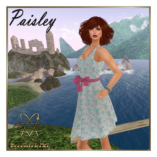 ~EccentriciXi~ Dress Paisley Turquoise