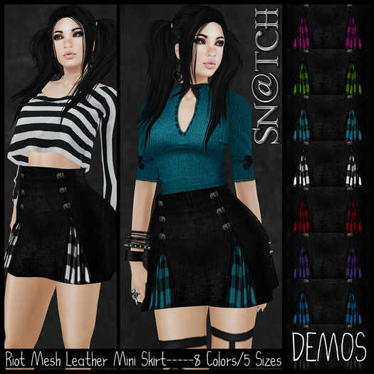 :::Sn@tch Mesh Riot Mini Skirt-All Colors (Small):::