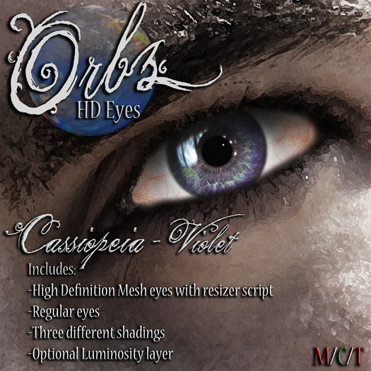 Orbz HD Mesh Eyes- Cassiopeia - Violet