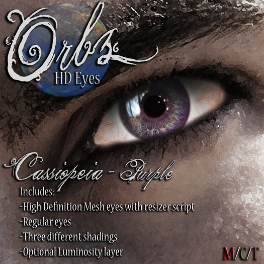 Orbz HD Mesh Eyes- Cassiopeia - Purple