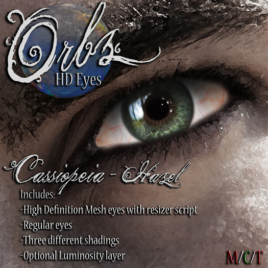 Orbz  HD  Mesh Eyes- Cassiopeia - Hazel