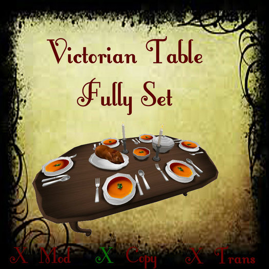 victorian dinning room table COPY
