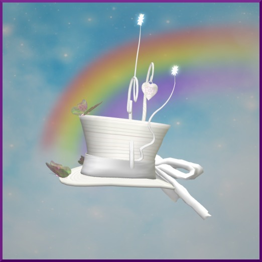 White Butterfly Hat