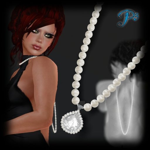 -P3- Back Pearls w/Diamond Drop PROMO