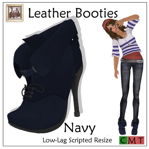 ::Duh!:: Sky Blue Leather Booties Free