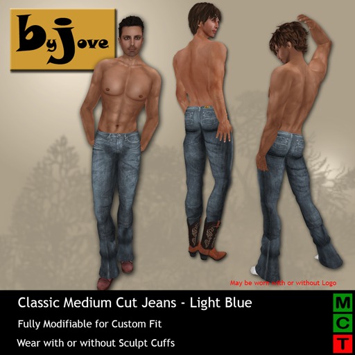 Second Life Marketplace BJs Classic Men's Jeans Light Blue