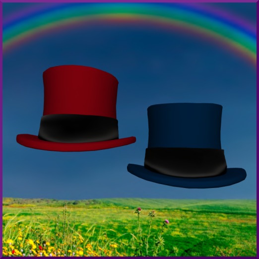 PETITE Blue & Red Tophats