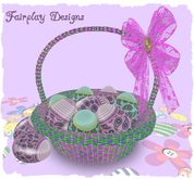 ~FDA~ Musical Paisley Easter Basket*TOUCH FOR CHOCOLATE EGG*