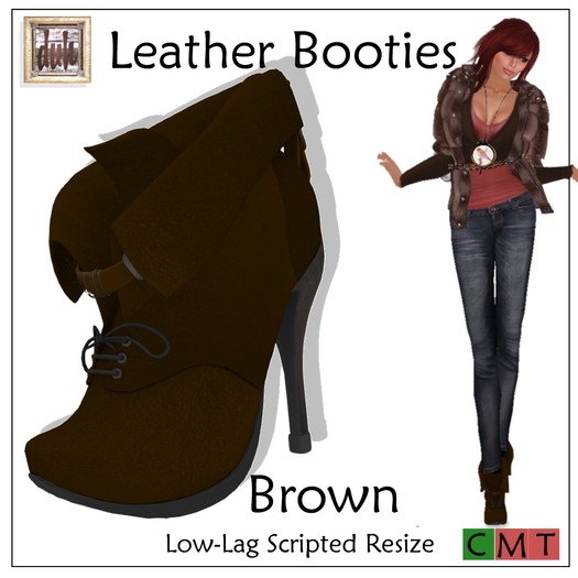 ::Duh!:: Brown Leather Booties