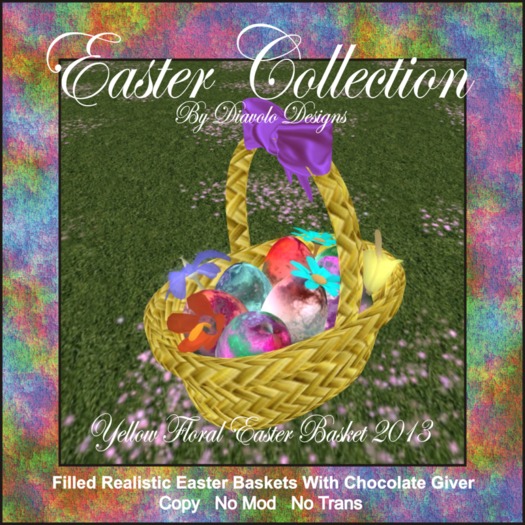 MP Yellow Floral Easter Basked 2013