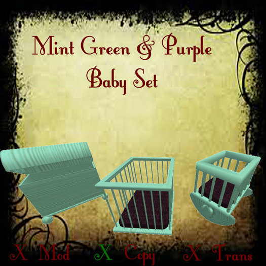 Mint Green & Purple Baby Set