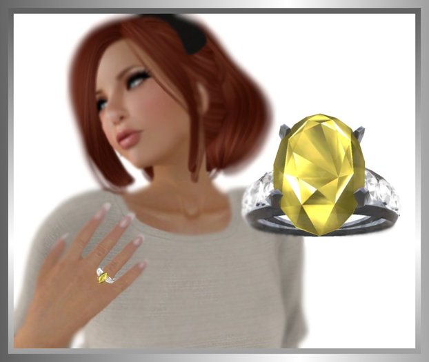 -P3- Graduated Canary Diamond Ring PROMO