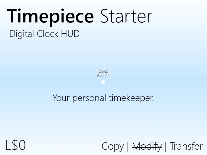 Timepiece Digital Clock - Starter Edition