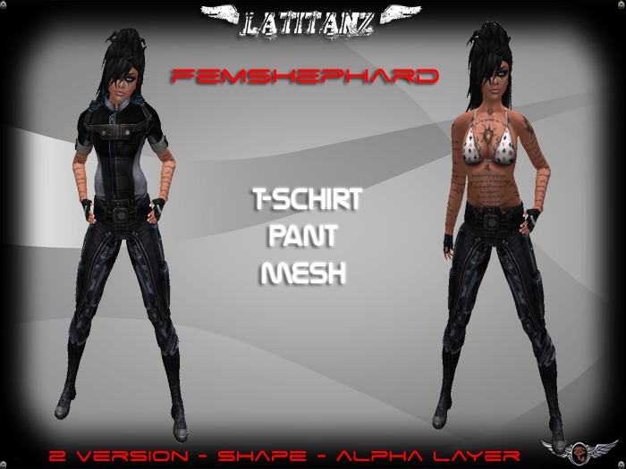 <<< LATITANZ >>> Femshepard Casual  Mesh  