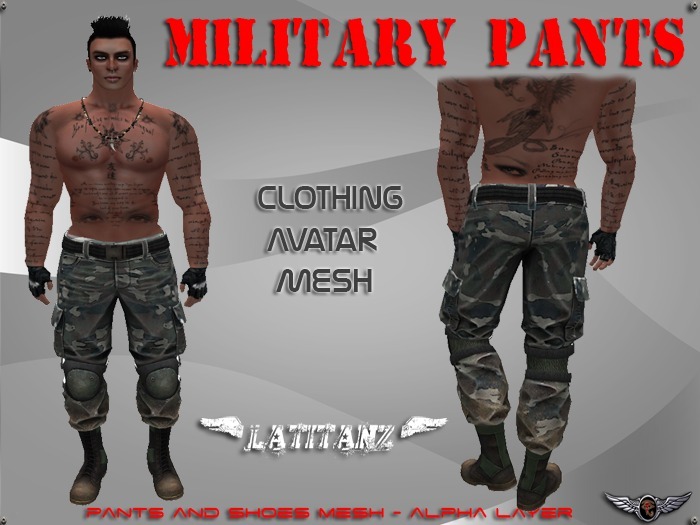 <<< LATITANZ >>> Military Pants Mesh