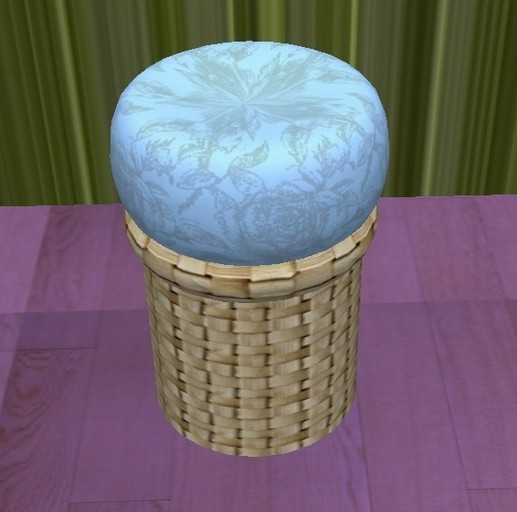 Blue stool wicker