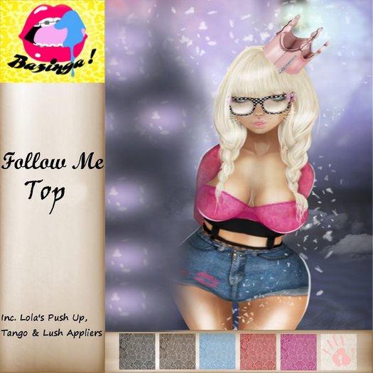 {Bazinga} Follow Me Top White