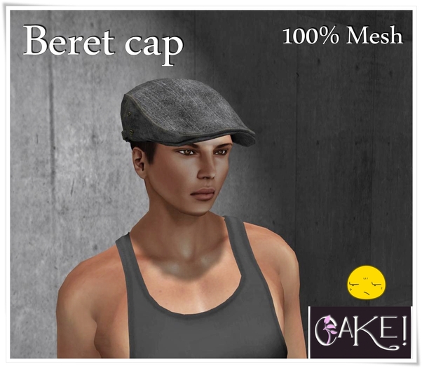 [[>CaKe!<]]Mesh_Beret  Black