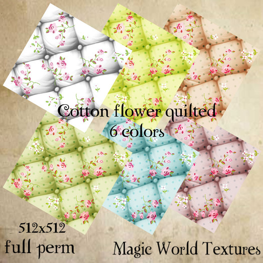 cotton flower quilted
